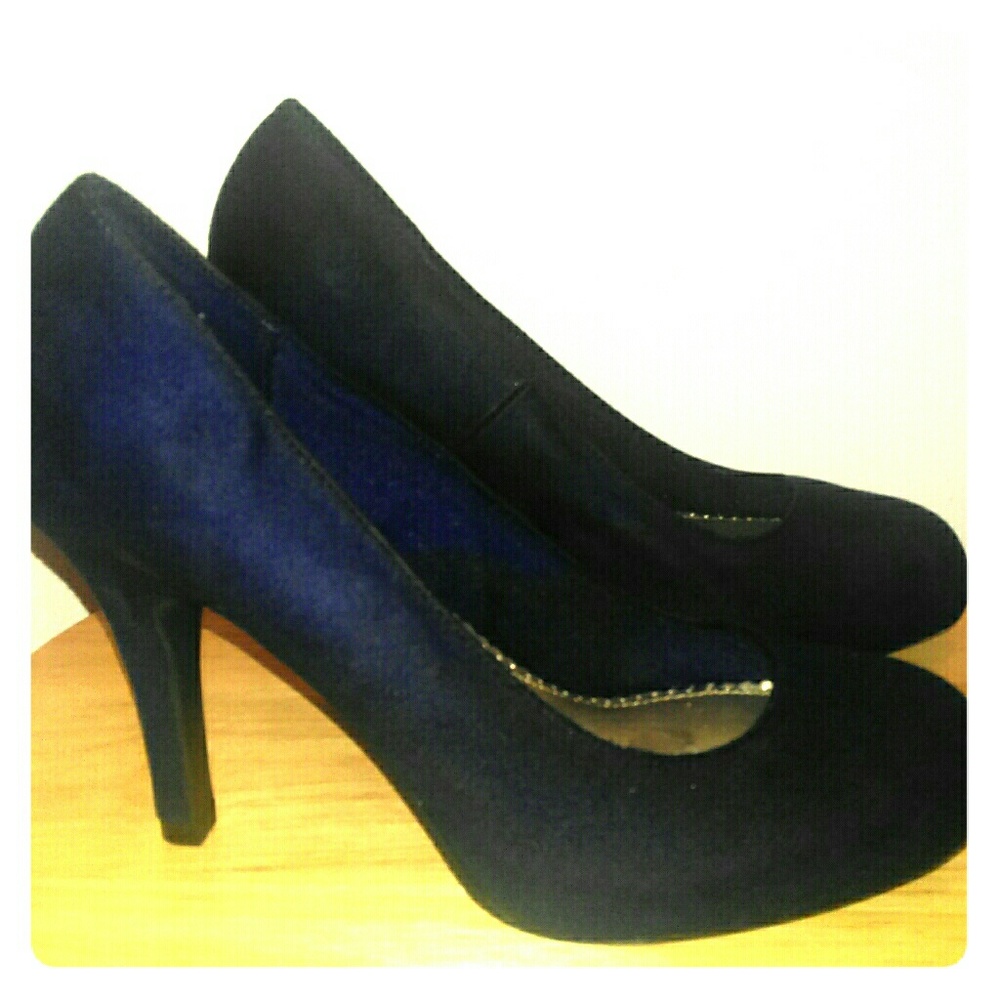 Indigo Suede Heels